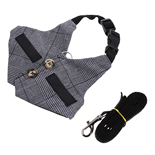 HOLIDYOYO Kaninchenleine groß Haustier gepolstert Stoff Kleintier Zubehör hasenkostüme Kleintier-Accessoire Kleintier Brustgeschirr Geschirrleine für Kaninchen Kaninchenweste mit Leine Nylon von HOLIDYOYO