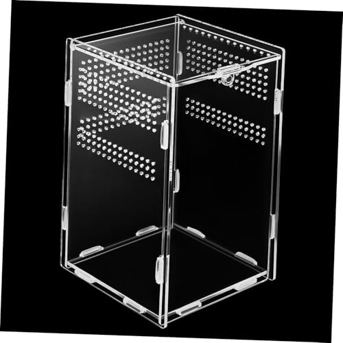 HOLIDYOYO Kasten Fütterungsbox Gecko Schlange Reptil Drachen Springender Spinnenkäfig Tarantula -gehäuse Bausatz Aquarium Springspinnen-Terrarium Spinnengehege Acryl HOLIDYOYO Kasten Fütterungsbox Gecko Schlange Reptil Drachen Springender Spinnenkäfig Tarantula -gehäuse Bausatz Aquarium Springspinnen-Terrarium Spinnengehege Acryl von HOLIDYOYO