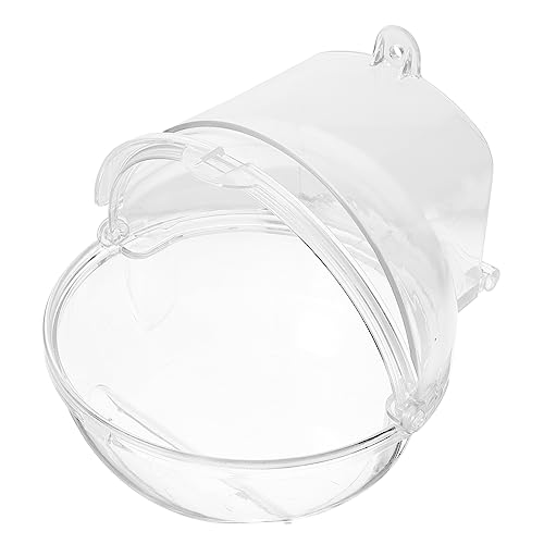 HOLIDYOYO Kasten Vogeltränkekasten Käfige Hamster Vogelkäfig Vogelbadkäfig Kaninchen Brunnen Nymphensittichfutter Wanne Vogeltränke Zur Wandmontage Kolibri Plastik Transparent von HOLIDYOYO