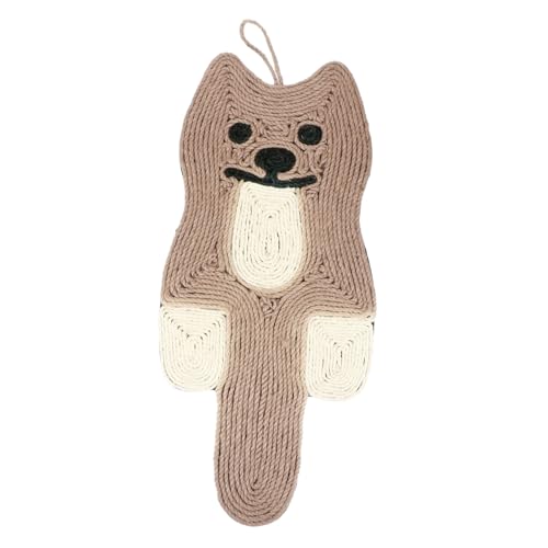 HOLIDYOYO Katze Form Sisal Kratzmatte mit Aufhängung Platzsparend für Spiel und Krallenpflege für Katzenbedarf HOLIDYOYO Katze Form Sisal Kratzmatte mit Aufhängung Platzsparend für Spiel und Krallenpflege für Katzenbedarf von HOLIDYOYO