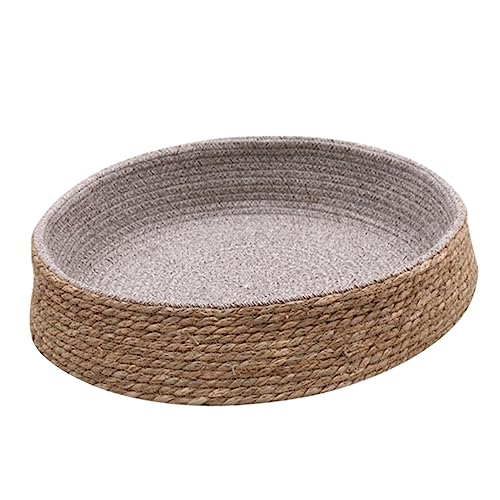 HOLIDYOYO Katzenbett Aus Rattan Gewebtes Haustiernest Rund Und Atmungsaktiv Für Katzen Und Kleine Und Langlebig Für Drinnen Und Draußen Bequemes Ruheplätzchen HOLIDYOYO Katzenbett Aus Rattan Gewebtes Haustiernest Rund Und Atmungsaktiv Für Katzen Und Kleine Und Langlebig Für Drinnen Und Draußen Bequemes Ruheplätzchen von HOLIDYOYO