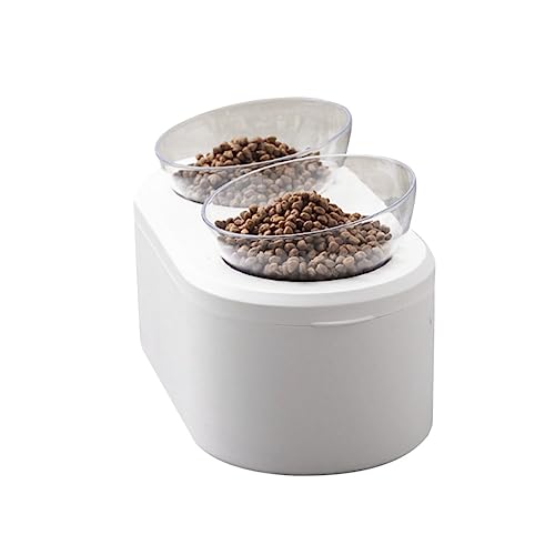 HOLIDYOYO Katzenfutterschale Mit Verstellbarem Neigungswinkel Rutschfester Basis Langlebigem Material Transparent Für Einfache Sichtbarkeit Von Futter Und Wasser Für Katzen von HOLIDYOYO