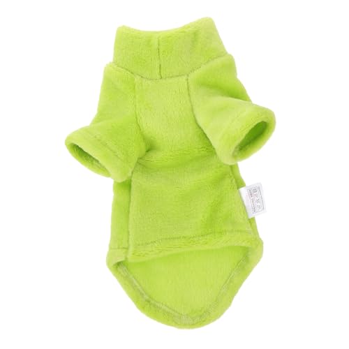 HOLIDYOYO Kleidung für Haustiere Katzen-Weihnachtsoutfit Katzenpullover Katzenplüsch klobig Schwarz weihnachtskleif cat Jacke Bequeme katzenkleidung -Katzenkleidung Samt Light Green von HOLIDYOYO