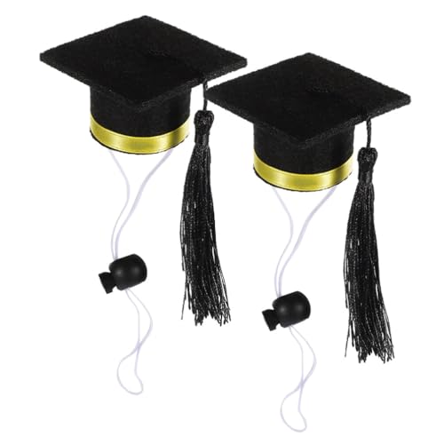 HOLIDYOYO 2 Stücke Pet Graduation Cap Set Hamster Chinchilla Foto Prop Hut Gelb Quaste Für Haustier von HOLIDYOYO