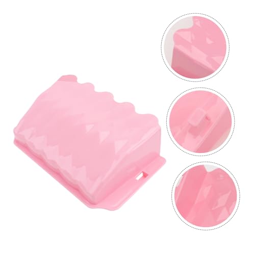 HOLIDYOYO Kleintier Futterstation Kunststoff Heuraufe Außenhalterung für Kaninchen Meerschweinchen Chinchilla mit Einfacher und Langlebigem Material in Rosa Muster von HOLIDYOYO