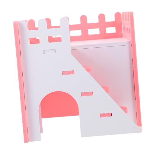 HOLIDYOYO Kleintier Holz versteck Haus für Hamster Meerschweinchen Chinchilla Igel Glatte Oberfläche Sicherer Rückzugsort Warmes Schlafhaus Geeignet für Kleine Nagetiere und Zwerghasen von HOLIDYOYO