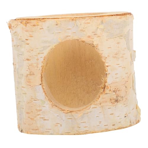HOLIDYOYO Kleintier Tunnel aus Natürlichem Holz Versteckspielzeug für Hamster Zwerghamster Chinchillas und Baumstamm Hideout für Sicheren Rückzugsort und Spielmöglichkeiten von HOLIDYOYO