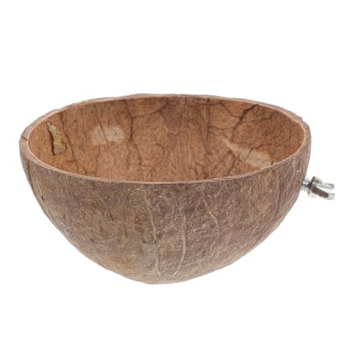 HOLIDYOYO Kokosnussschalen-vogelnest Haustier Für Vogel-Kokosnuss- Verschachtelung Zucht Hülse Vogelbrutplatz Kokosnuss-vogelhaus Brutvogelhaus Außerhalb des Vogelhauses Dekoratives Nest von HOLIDYOYO
