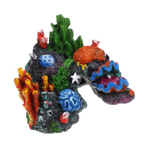 HOLIDYOYO Korallenriff Deko Aquarium Fischversteck Naturnah Aquariendekoration Schildkröten Becken Zubehör UV beständig Farbintensiv Langlebig von HOLIDYOYO