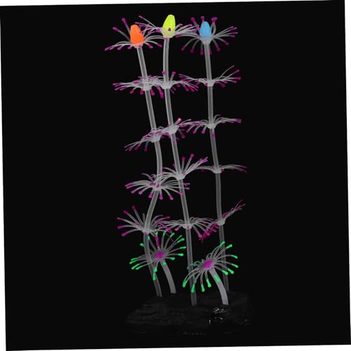 HOLIDYOYO Künstliche Korallen Deko Aquarium Ornament Fluoreszierend Simulation Stabile Plastik Langlebig für Aquarien Landschaft Gestaltung von HOLIDYOYO
