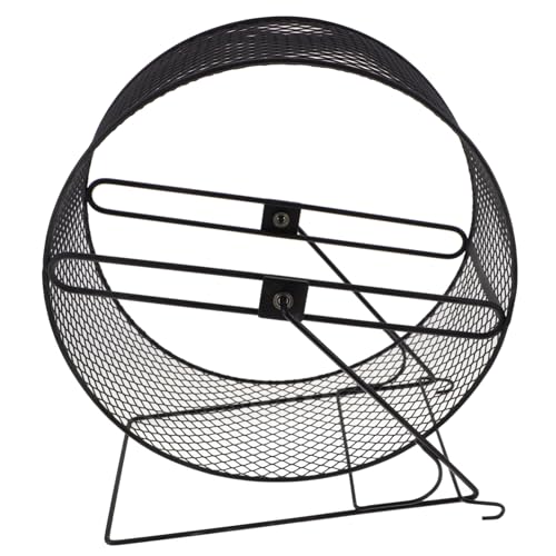 HOLIDYOYO Laufrad Für Hamster Groß Laufen Haustierradlauf Laufrad Für Haustiere Chinchilla-laufrad Hamsterräder Hamsterrad Klein Rad Für Igel Stilles Rad Laufräder Für Kleintiere Eisen Black von HOLIDYOYO