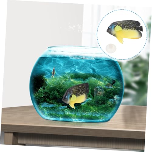 HOLIDYOYO Lebensechte Fake Fish Aquarium Dekoration Angelfish Ornament aus Umweltfreundlichem Kunststoff Hochwertige Simulation für Natürliche Aquarienlandschaft Langlebig und Pflegeleicht von HOLIDYOYO