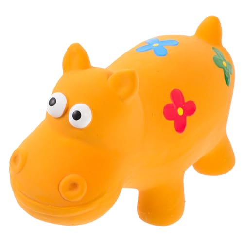 HOLIDYOYO Lustiges Quietschendes Hippo Hundespielzeug aus Robustem Material Leichte für Welpen und Kleine Hunde Interaktives Kauspielzeug für Drinnen und Draußen Fördert Beschäftigung und von HOLIDYOYO