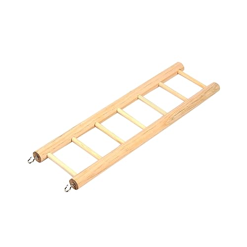 HOLIDYOYO Mini Holzleiter für Kleintiere Stufige Kletterleiter aus Holz für Papageien und Hamster Fördert Aktivität und Spielspaß zu Reinigen von HOLIDYOYO