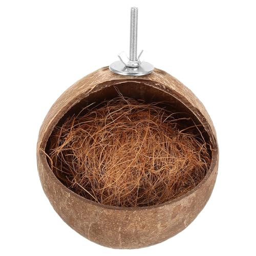 HOLIDYOYO Natürliches Kokosnussschalen Nistkasten Vogelhaus für Wellensittiche und Papageien Langlebig Sicher mit Vielseitigem Schlaf Spielbereich für Zucht und Nestbau im Käfig HOLIDYOYO Natürliches Kokosnussschalen Nistkasten Vogelhaus für Wellensittiche und Papageien Langlebig Sicher mit Vielseitigem Schlaf Spielbereich für Zucht und Nestbau im Käfig von HOLIDYOYO