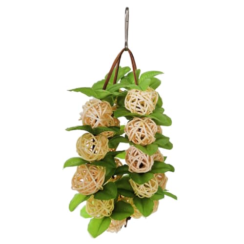 HOLIDYOYO Papagei Rattan Ball mit Haken Langlebiges Nibbling Toy für Vögel Sicherer Beißspaß Einfach zu Befestigen im Käfig Geeignet für Wellensittiche Nymphensittiche und Papageien HOLIDYOYO Papagei Rattan Ball mit Haken Langlebiges Nibbling Toy für Vögel Sicherer Beißspaß Einfach zu Befestigen im Käfig Geeignet für Wellensittiche Nymphensittiche und Papageien von HOLIDYOYO