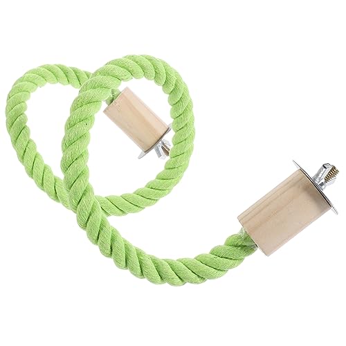 HOLIDYOYO Papagei Seil Für Vogelkäfig Baumwoll Kletterseil Mit Holzständer Für Mittelgroße Und Große Kauspielzeug Aktivität Und Abenteuerlust von HOLIDYOYO