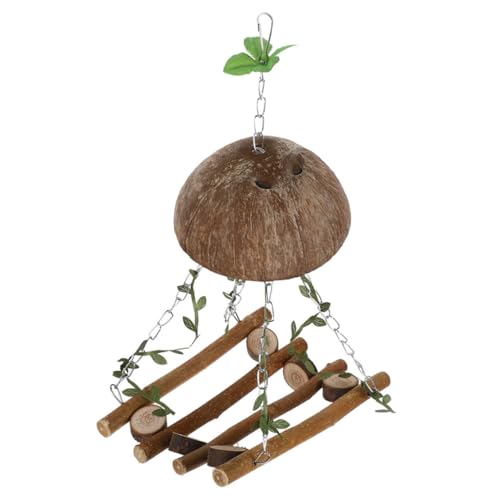 HOLIDYOYO Papageien Schaukelspielzeug Aus Holz Hängende Sitzstange Für Kauspielzeug Für Wellensittiche Nymphensittiche Und Andere Papageien Fördert Und Bewegung von HOLIDYOYO