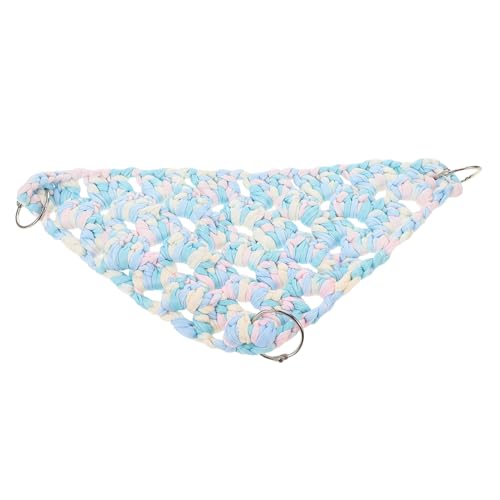 HOLIDYOYO Parrot Hammock Swing Großes Dreieck aus Baumwollseil Atmungsaktives Kletternetz für Papageien Bequeme Hängematte als Nest für Käfige Installieren Langlebig und Komfortabel von HOLIDYOYO