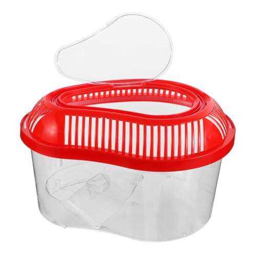 HOLIDYOYO Plastik Terrarium mit Griff und Belüftungslöchern Robuster Reptilien Transportbehälter mit Abdeckung für Bartagamen Schildkröten Garnelen Kleintiere Mittelgroß Rot HOLIDYOYO Plastik Terrarium mit Griff und Belüftungslöchern Robuster Reptilien Transportbehälter mit Abdeckung für Bartagamen Schildkröten Garnelen Kleintiere Mittelgroß Rot von HOLIDYOYO