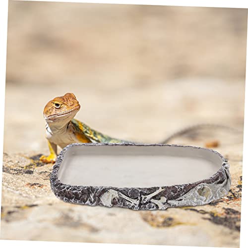 HOLIDYOYO Reptilien Wasserschale Oval Multifunktional als Trink und Futternapf für Schildkröten Schlangen Echsen Glatte Oberfläche Verhindert Entkommen von Würmern Terrarienzubehör für HOLIDYOYO Reptilien Wasserschale Oval Multifunktional als Trink und Futternapf für Schildkröten Schlangen Echsen Glatte Oberfläche Verhindert Entkommen von Würmern Terrarienzubehör für von HOLIDYOYO