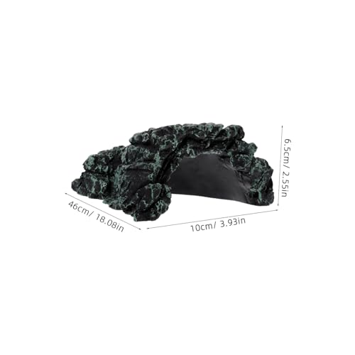 HOLIDYOYO Resin Reptilien Versteck Höhle mit Sonnenplatz Großes Langlebiges Schildkröten Zubehör für Terrarien und Aquarien Natürlich Wirkendes Versteck für Schlangen Eidechsen und von HOLIDYOYO