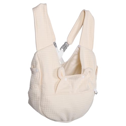 HOLIDYOYO Rucksack Für Haustiere Trageschlaufe Für Hunde Welpen Tragender Rucksack Hunde -Rucksack Kleiner Haustierträger Katzenwickel Tragbare Haustasche Hund Reisetasche Beige Baumwolle von HOLIDYOYO