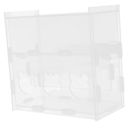 HOLIDYOYO Rutin Hühner Futterautomat Aus Transparente Futterbox Für Kleine Haustiere Futterspender Langlebig Für Papageien Tauben Und Platzsparendes von HOLIDYOYO