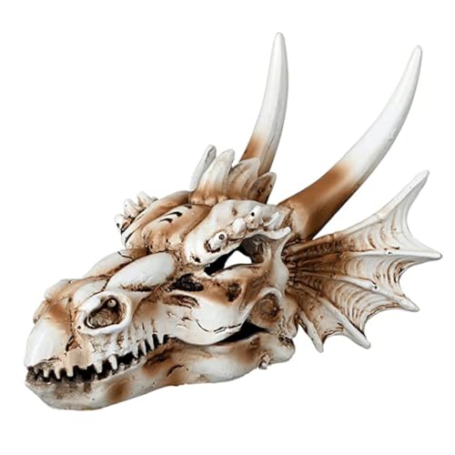 HOLIDYOYO Schädel Ornament Aus Harz Für Aquarien Als Garnelenversteck Und Aquarium Dekoration Langlebig Und Detailgetreu Gestaltet von HOLIDYOYO