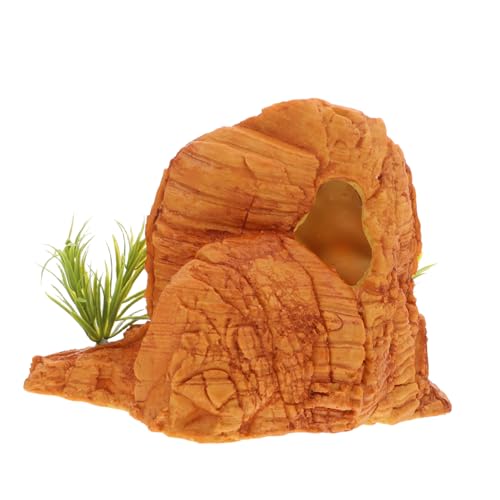 HOLIDYOYO Schildkröten-versteck Für Aquarien, Realistisches Aquarium-, Kunstharz, Reptilienhöhle, Reptilien-versteck, Dekoratives Reptilien-versteck Für Aquarien von HOLIDYOYO