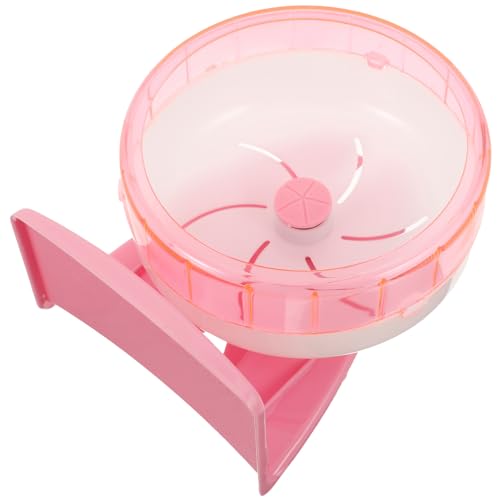 HOLIDYOYO Silent Hamster Laufrad aus Kunststoff Geräuscharmes Rutschfestes Laufrad für Kleintiere Platzsparendes Hamsterrad Zubehör Sicheres für Hamster und Mäuse von HOLIDYOYO