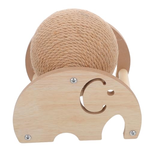 HOLIDYOYO Sisal Kratzball für Katzen mit Ständer Interaktives Katzenspielzeug zum Klettern und Kratzen Nachhaltiges Material Fördert Bewegung und Spielspaß für Kätzchen und Kleine Haustiere von HOLIDYOYO