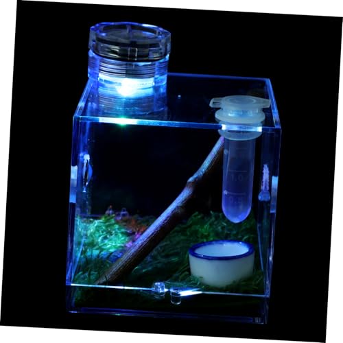 HOLIDYOYO Spinnenlebensraum Box Für Sprungspinnen Ökologische Zuchtbox Mit Fütterungsöffnung Und Beleuchtung Für Haltung Von Kleinen Haustieren Wie Spinnen Und Skorpionen von HOLIDYOYO
