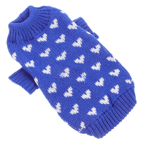 HOLIDYOYO Strickpullover für Kleine Hunde Acrylfasern Hautfreundlich und Atmungsaktiv mit Herzmotiv Modisch und Bequem für Alltag Party und Fotoshootings Geeignet S Blau HOLIDYOYO Strickpullover für Kleine Hunde Acrylfasern Hautfreundlich und Atmungsaktiv mit Herzmotiv Modisch und Bequem für Alltag Party und Fotoshootings Geeignet S Blau von HOLIDYOYO