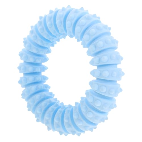 HOLIDYOYO TPR Kauspielzeug für Hunde Blau Zahnpflege Beißring Langlebiges Geeignet für Kleine bis Große Hunde Sicherer Zahnschutz und Zahnreinigungsspielzeug von HOLIDYOYO