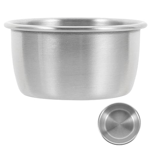 HOLIDYOYO Tierfutter Schüsseln Fütterung Futternapf für Haustiere klein Terrarium wasserschale Reptilienfutterautomat Wasserbehälter für Reptilien Reptilienzubehör Rostfreier Stahl Silver von HOLIDYOYO