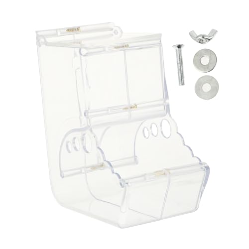 HOLIDYOYO Transparenter Hamster Futterspender aus Lebensmittelechtem Kunststoff mit Rutschfestem Boden und Überfüllungsschutz Mittlere Einfacher für Kleintierfütterung zu Hause von HOLIDYOYO