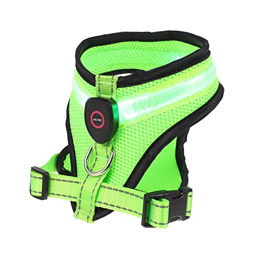 HOLIDYOYO USB Aufladbare LED Hundeweste Atmungsaktiv Leichtes Sicherheitsgeschirr mit Leuchtfunktion Langlebige Warnweste für Kleine bis Mittelgroße Hunde für Nachtspaziergänge HOLIDYOYO USB Aufladbare LED Hundeweste Atmungsaktiv Leichtes Sicherheitsgeschirr mit Leuchtfunktion Langlebige Warnweste für Kleine bis Mittelgroße Hunde für Nachtspaziergänge von HOLIDYOYO