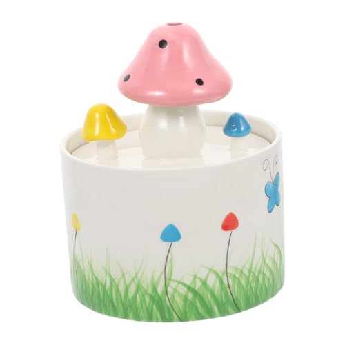 HOLIDYOYO USB Automatischer Haustier Wasserspender Keramik Trinkbrunnen für Katzen und Hunde Kompakt Platzsparend Geräuscharm Leicht zu Reinigen Farbiger Kleiner Pilz Design HOLIDYOYO USB Automatischer Haustier Wasserspender Keramik Trinkbrunnen für Katzen und Hunde Kompakt Platzsparend Geräuscharm Leicht zu Reinigen Farbiger Kleiner Pilz Design von HOLIDYOYO