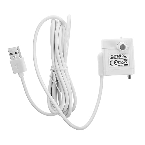 HOLIDYOYO USB Betriebene Kleine Tauchwasserpumpe mit Trockenlaufschutz und LED für Katzenbrunnen Langlebige Wasserpumpe Einfach zu Reinigen als Ersatzpumpe für Haustier Trinkbrunnen von HOLIDYOYO