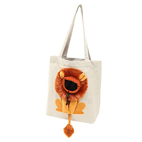 HOLIDYOYO Umhängetasche Katzentragetasche Haustiertasche Katzenträger -Rucksack Katzentasche Haustiertragerucksack Katze Trägt Brusttaschen Katzentrage Groß Reisetasche Für Katzen Segeltuch von HOLIDYOYO