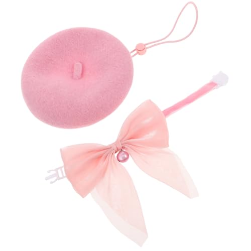 HOLIDYOYO Verstellbares Katzenkostümset mit Weichem Filz-baskenmütze und Verstellbarem Schleifenhalsband mit Glocke Haustier-Accessoire für Partys Fotoshootings und Outdoor-aktivitäten HOLIDYOYO Verstellbares Katzenkostümset mit Weichem Filz-baskenmütze und Verstellbarem Schleifenhalsband mit Glocke Haustier-Accessoire für Partys Fotoshootings und Outdoor-aktivitäten von HOLIDYOYO