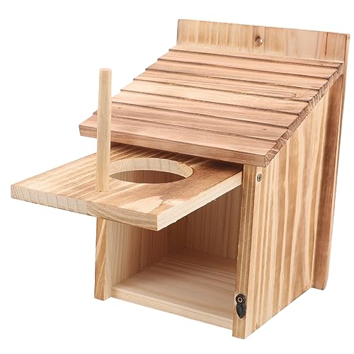HOLIDYOYO Vogelhaus aus Holz für Außenbereich Winddichtes Hängendes für Garten Futterstation für Wildvögel Maße Kreatives Design HOLIDYOYO Vogelhaus aus Holz für Außenbereich Winddichtes Hängendes für Garten Futterstation für Wildvögel Maße Kreatives Design von HOLIDYOYO