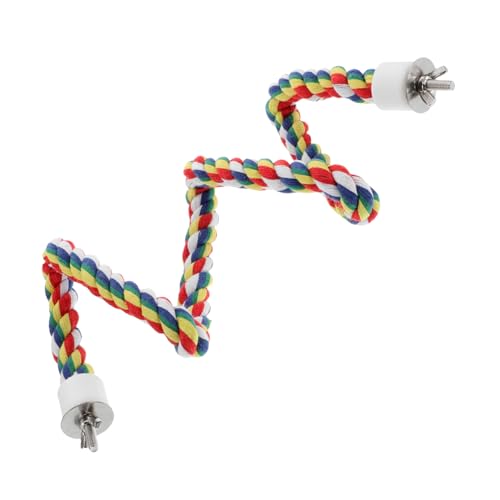 HOLIDYOYO Parrot Swing Spielzeug Mit Rotierender Leiter Und Bunter Baumwollseil Perch Für Vögel Klettern Und Für Wellensittiche Und Nymphensittiche HOLIDYOYO Parrot Swing Spielzeug Mit Rotierender Leiter Und Bunter Baumwollseil Perch Für Vögel Klettern Und Für Wellensittiche Und Nymphensittiche von HOLIDYOYO