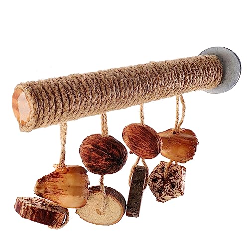 HOLIDYOYO Vogelsitzstange aus Holz mit Hängendem Kauspielzeug Beißfestes Papageienspielzeug für Käfig Stabiler Sitzstab zur Beschäftigung und Krallenpflege Kleiner Vögel HOLIDYOYO Vogelsitzstange aus Holz mit Hängendem Kauspielzeug Beißfestes Papageienspielzeug für Käfig Stabiler Sitzstab zur Beschäftigung und Krallenpflege Kleiner Vögel von HOLIDYOYO