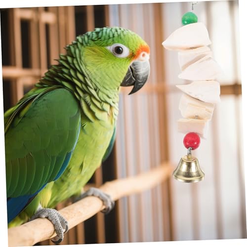 HOLIDYOYO Vogelspielzeug Kauspielzeug aus Abriebfestem Sepiaschalen kalzium für Papageien Wellensittiche Hamster Calcium kauspielzeug zum Aufhängen für Kleine Vögel und Kleintiere von HOLIDYOYO