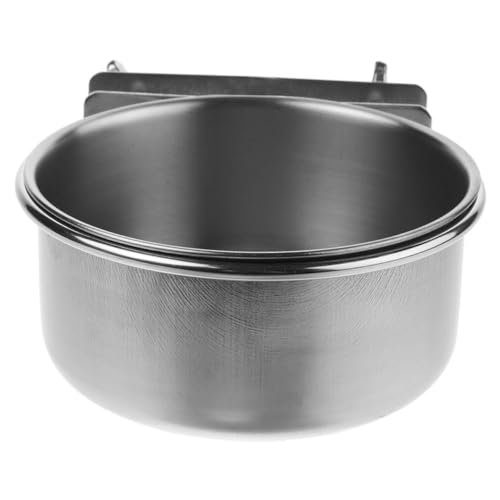 HOLIDYOYO Wandmontierter Hundenapf Wassernapf Für Hunde Haustiernapf Hängender Futternapf Für Hunde Hundenapf Füttern Schüsseln Für Hundekisten Hundefutterhalter Silver Rostfreier Stahl von HOLIDYOYO