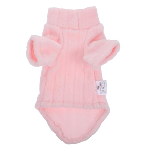 HOLIDYOYO Warmer Wintermantel für Sphynx Katzen Atmungsaktive Weiche und Langlebige Haustierkleidung mit Hohem Kragen und Ärmeln Komfortabel und Hautfreundlich Wiederverwendbar XL Hellrosa von HOLIDYOYO