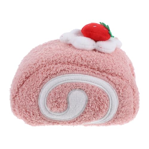 HOLIDYOYO Warmes Hamsterhaus Kuschelnest mit Süßem Roll Design Multifunktionales Versteck und Spielplatz für Kleine Nager und Kaninchen Kuscheliges Plüschversteck für Kleintiergehege von HOLIDYOYO