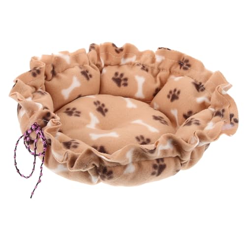 HOLIDYOYO Warmes Haustierbett für Katze und Hund Waschbares Komfortables Hundekissen mit Niedlichem Cartoon Design Geeignet für Kleine bis Mittelgroße Welpen und Kätzchen Jahreszeiten von HOLIDYOYO